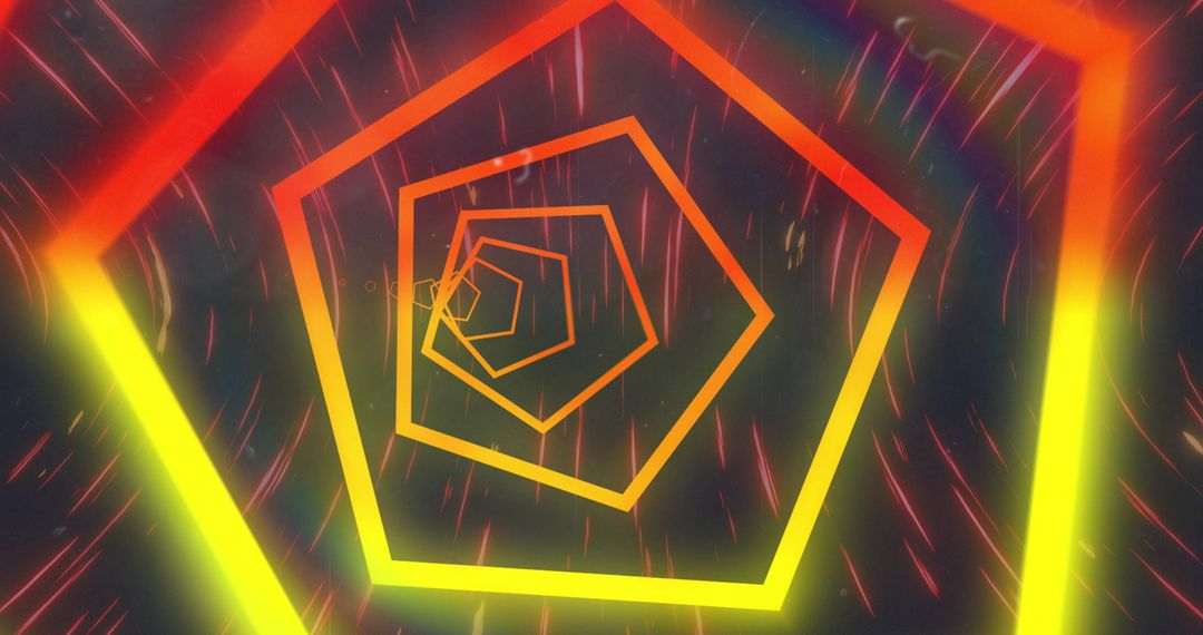 Glowing Geometric Tunnel with Luminous Lights