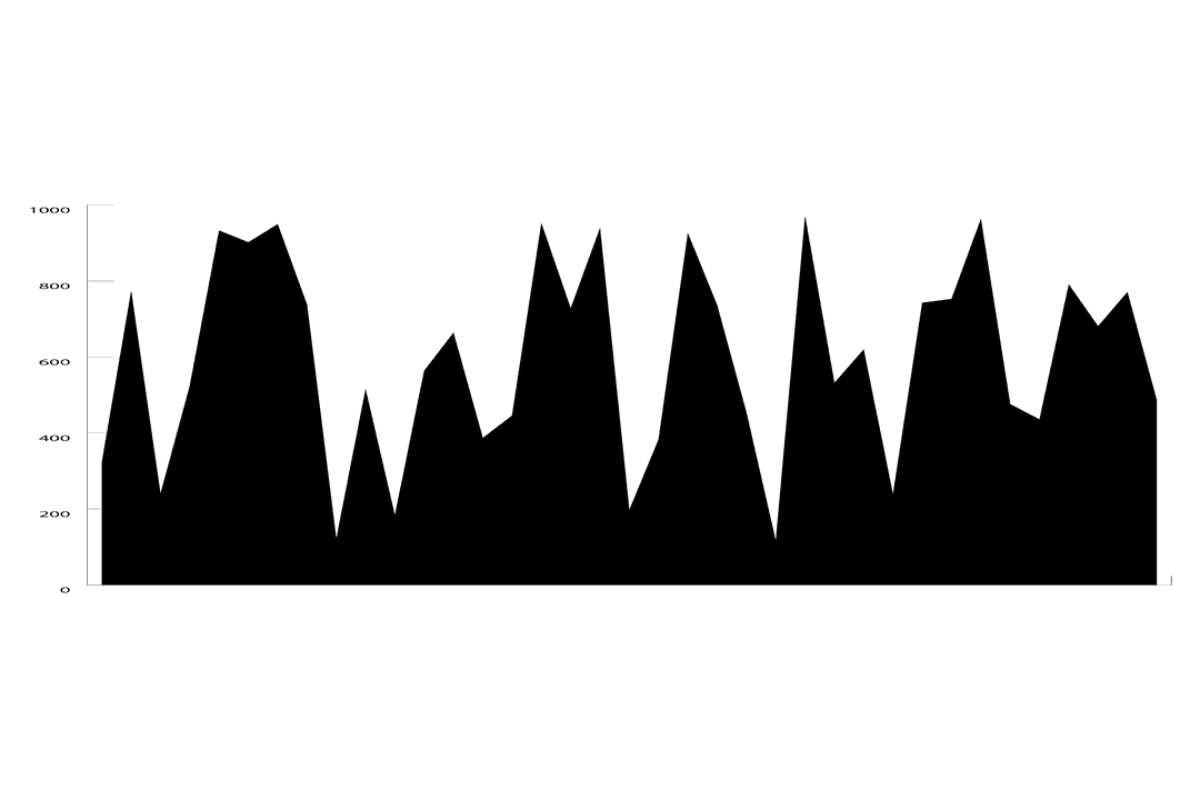 Black Abstract Geometric Pattern on Transparent Background