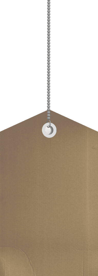 Brown Paper Gift Tag with String Isolated on Transparent Background