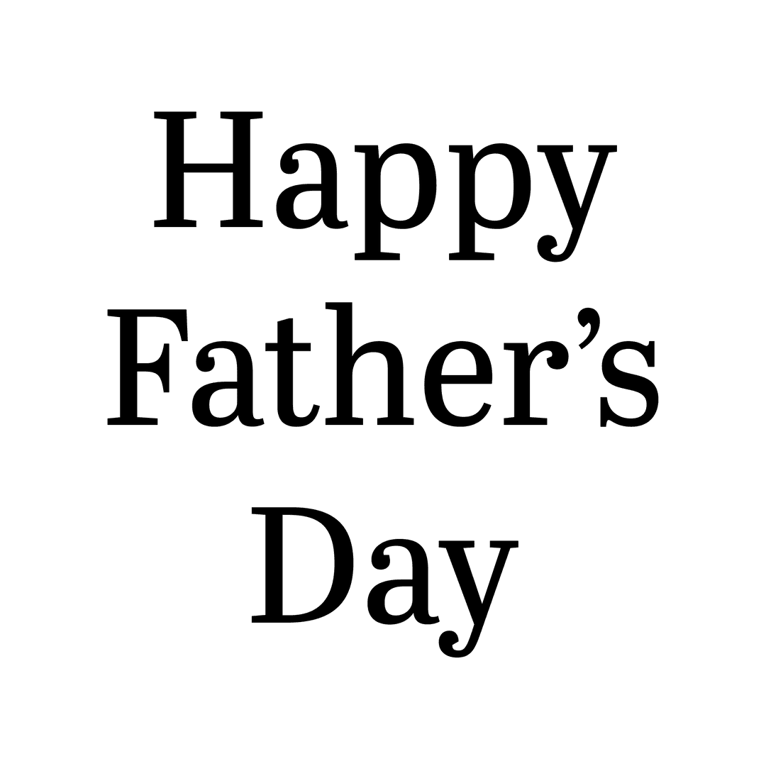 Happy Father's Day Text Transparent Celebration Design