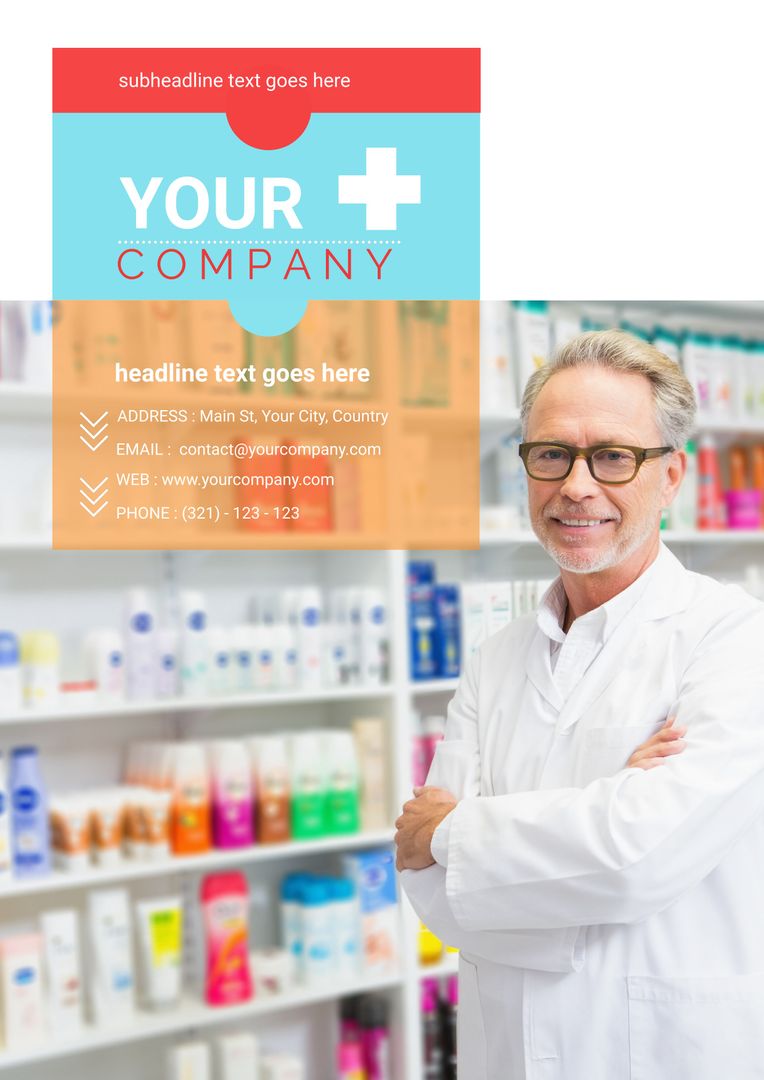 Experienced Pharmacist in Modern Pharmacy Promoting Healthcare Services - Download Free Stock Templates Pikwizard.com