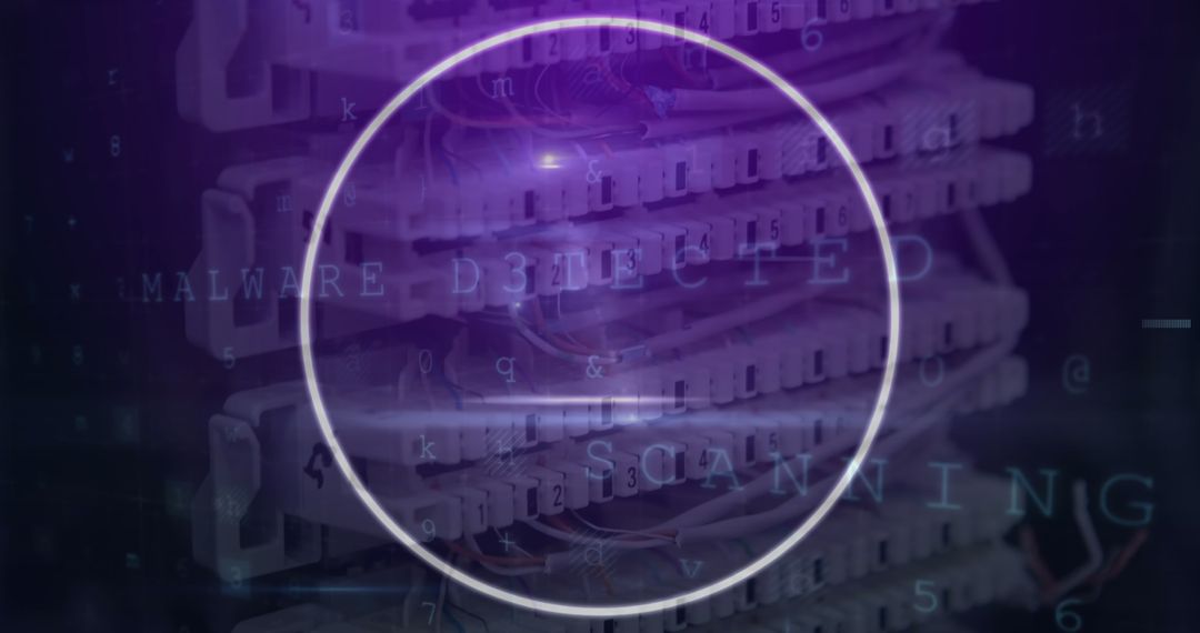 Digital Interface Concept with Data Scanning Visualization