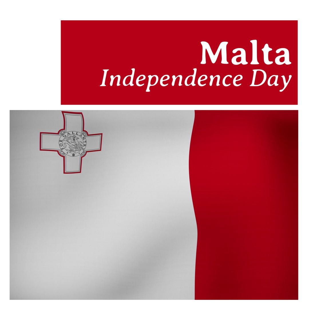 Malta Independence Day Celebration Banner with Flag