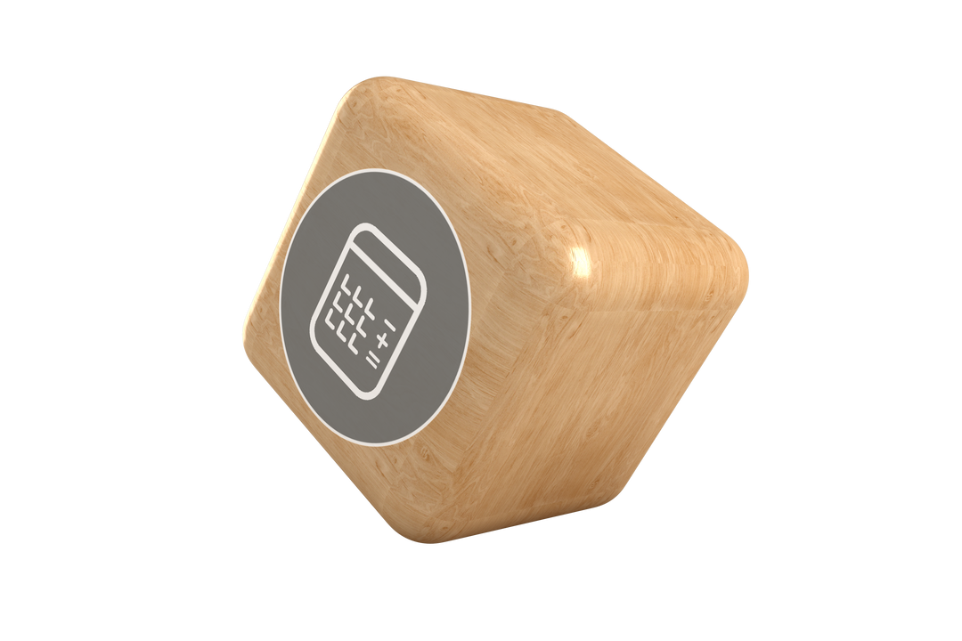 Wooden Cube Digital Illustration with Calculator Icon on Transparent Background - Download Free Stock Images Pikwizard.com