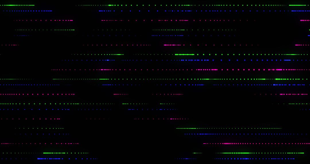 Abstract Colorful Digital Lines on Black Background