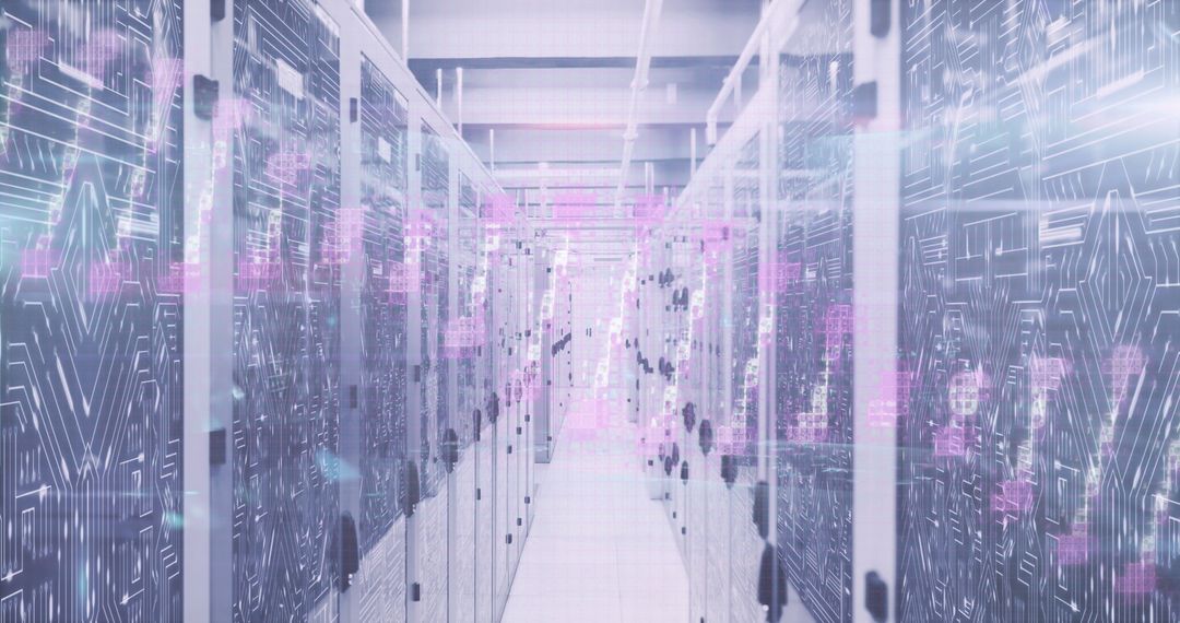 Futuristic Data Servers and Digital Interface Concept