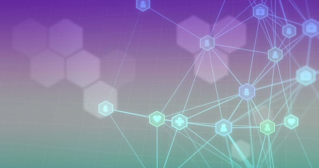 Abstract Network of Medical and Technology Icons