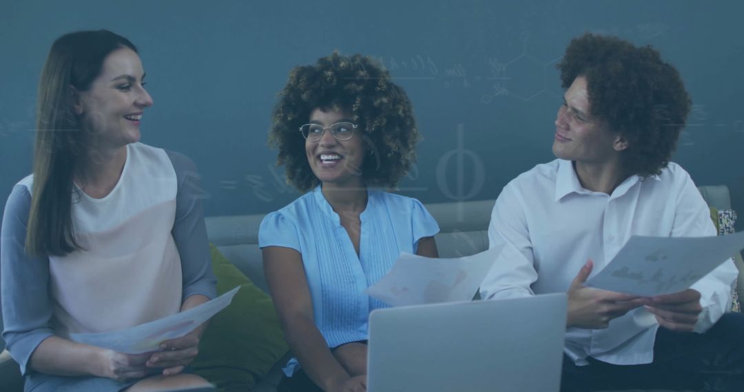 Diverse Team Discussing Business Insights in Modern Office