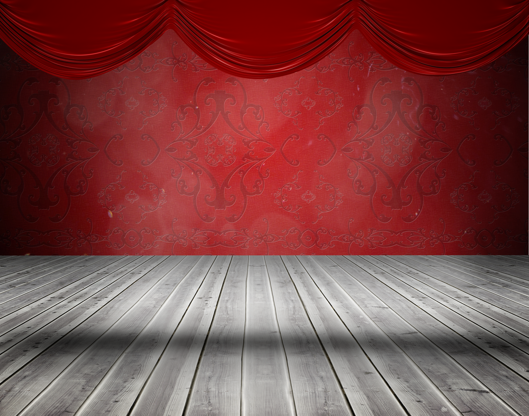 Transparent Stage with Red Curtain and Wooden Floor Illustration - Download Free Stock Images Pikwizard.com