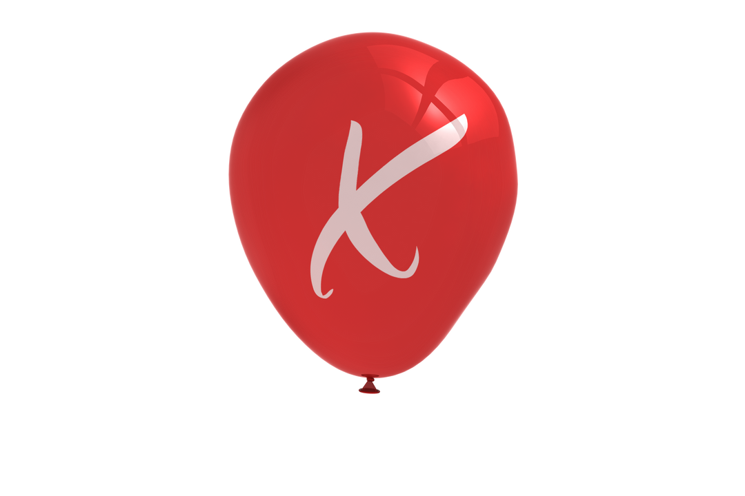 Red Balloon with Letter X on Transparent Background for Flying Toy Concepts - Download Free Stock Images Pikwizard.com