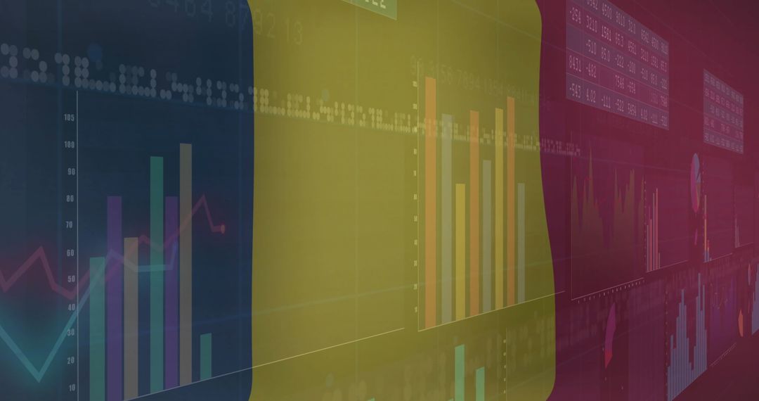Belgium Flag Overlay on Financial Data and Charts