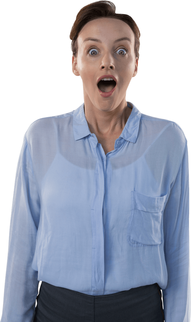 Surprised Businesswoman Transparent Background Expression