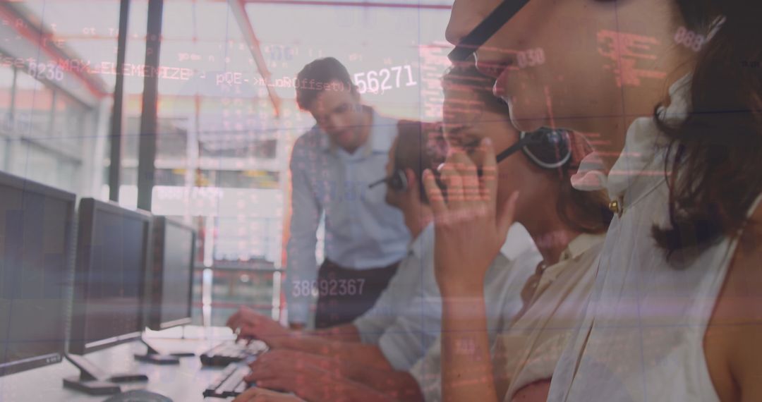 Financial Data Processed by Customer Support Team at Modern Office