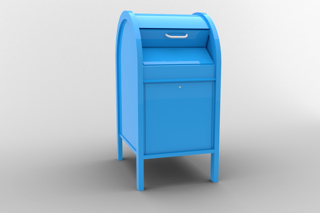 Modern Blue Mailbox with Slot on Transparent Background - Download Free Stock Images Pikwizard.com