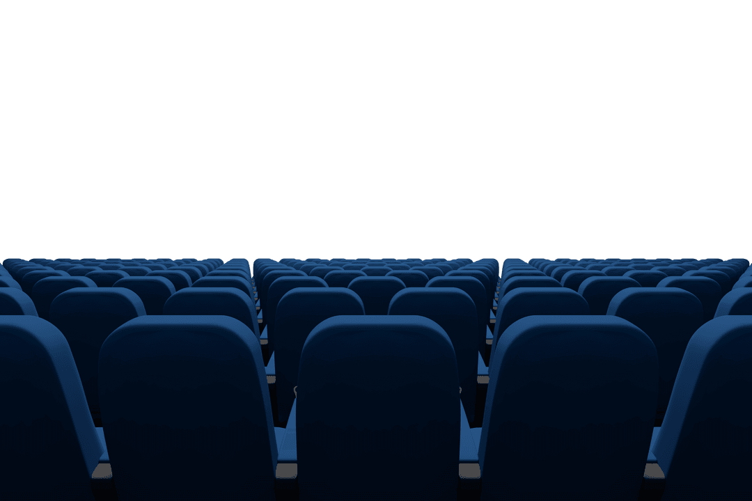 Digital Cinema Audience Illustration With Transparent Background