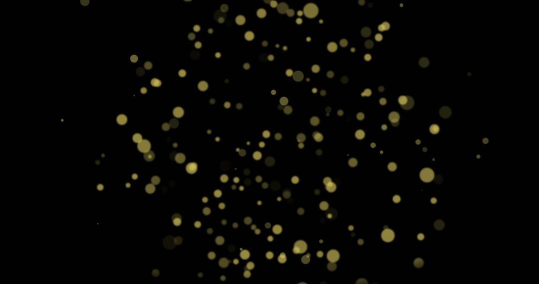 Abstract Glowing Golden Circles with Bokeh Effect