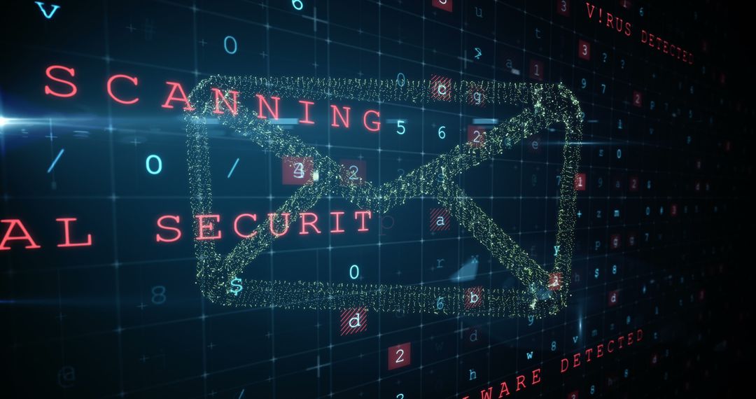 Digital Email Network and Data Security Concept