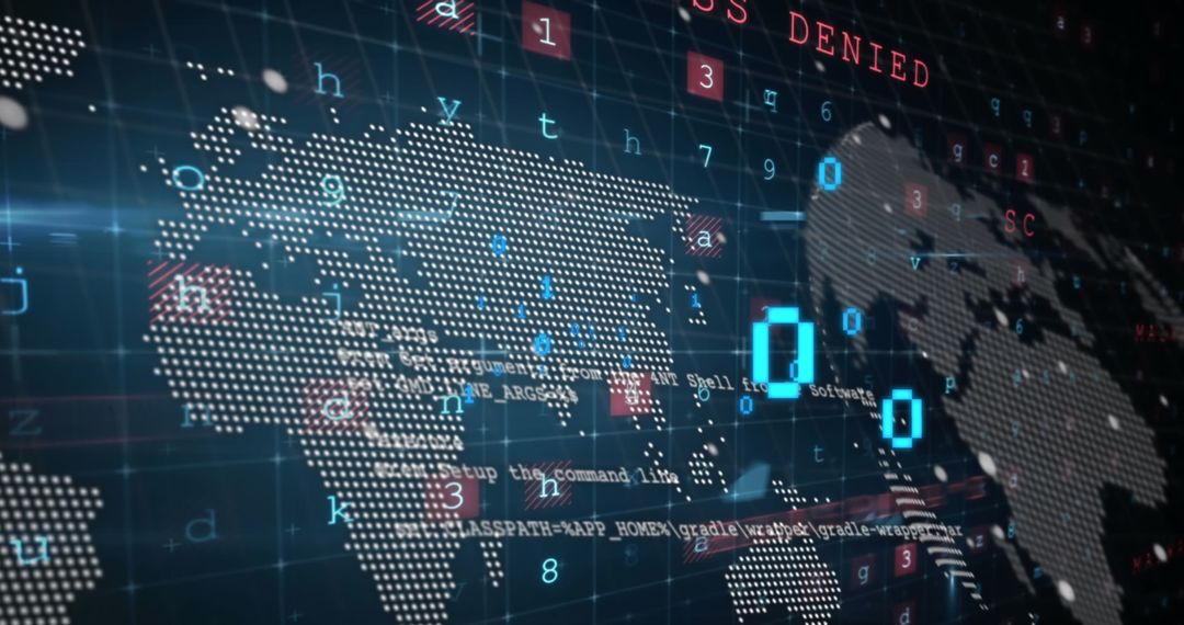 Digital Interface Alert with Cybersecurity Concept