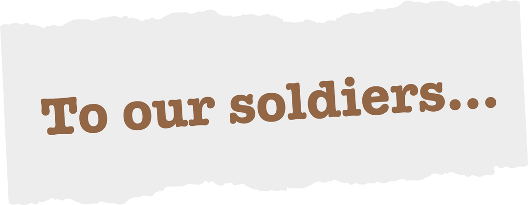 Transparent Torn Paper: Patriotic Dedication to Soldiers