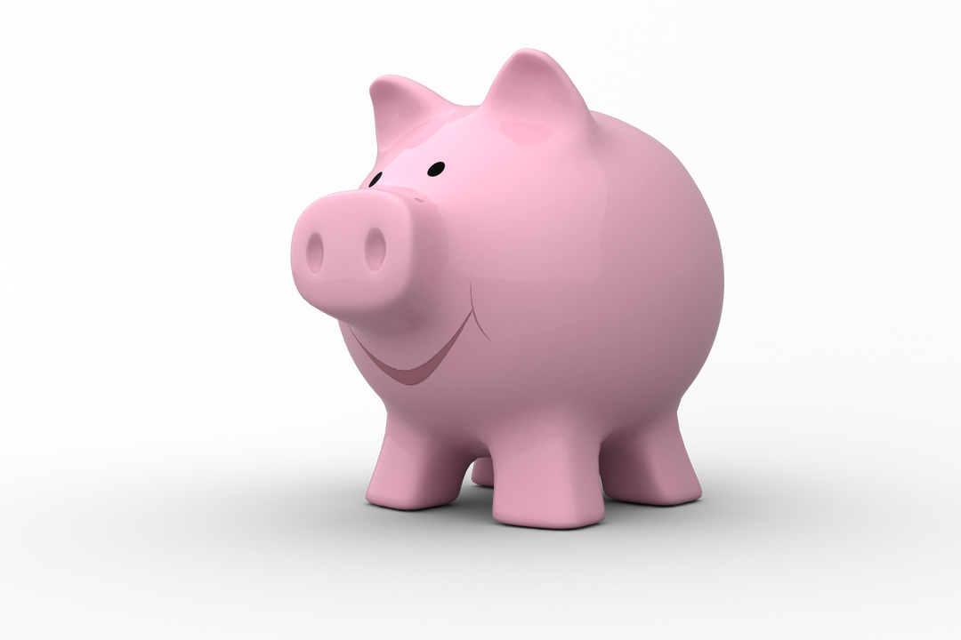 Close-up of Smiling Pink Piggy Bank on Transparent Background - Download Free Stock Images Pikwizard.com