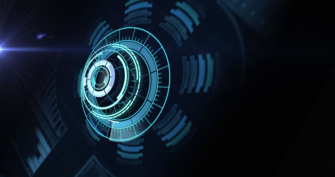 Futuristic Digital Interface with Scanning Scope Technology