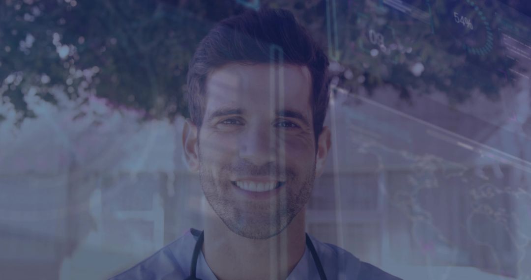 Doctor Embracing Digital Technology with Confidence and Professionalism