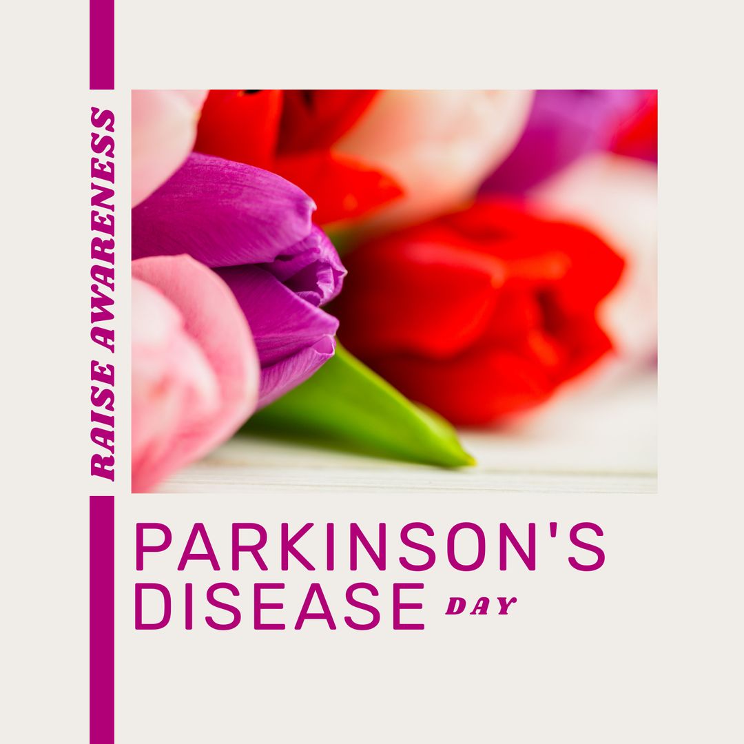 Parkinson's Disease Awareness with Colorful Tulips
