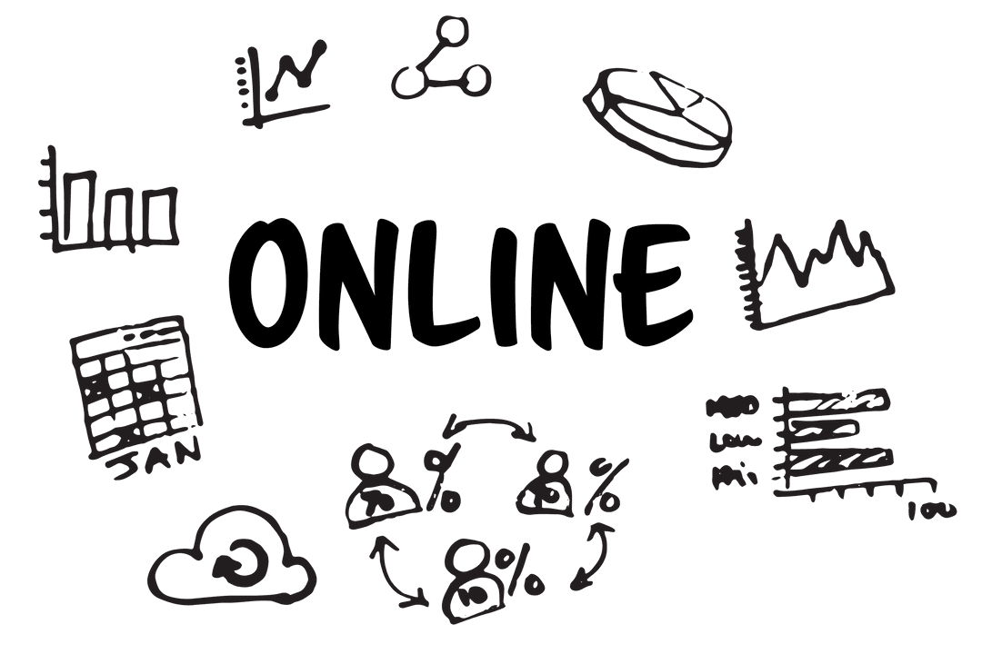 Transparent Business Data Icons for Online Communication