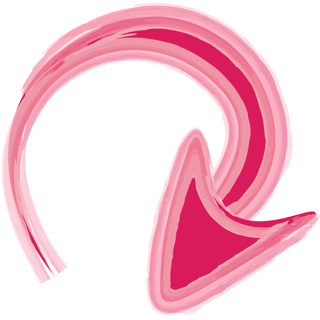 Pink Transparent Arrow with Bold Outlined Pattern