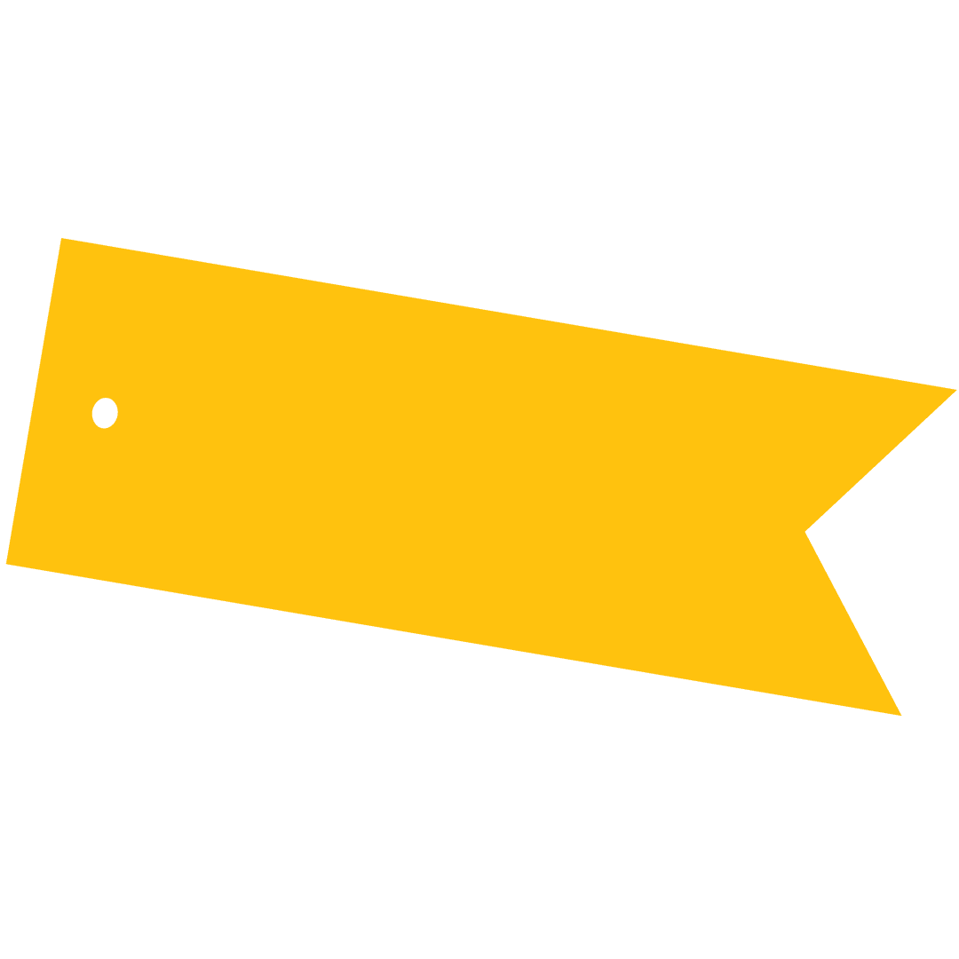 Yellow Minimalist Flag Shape with Transparent Background