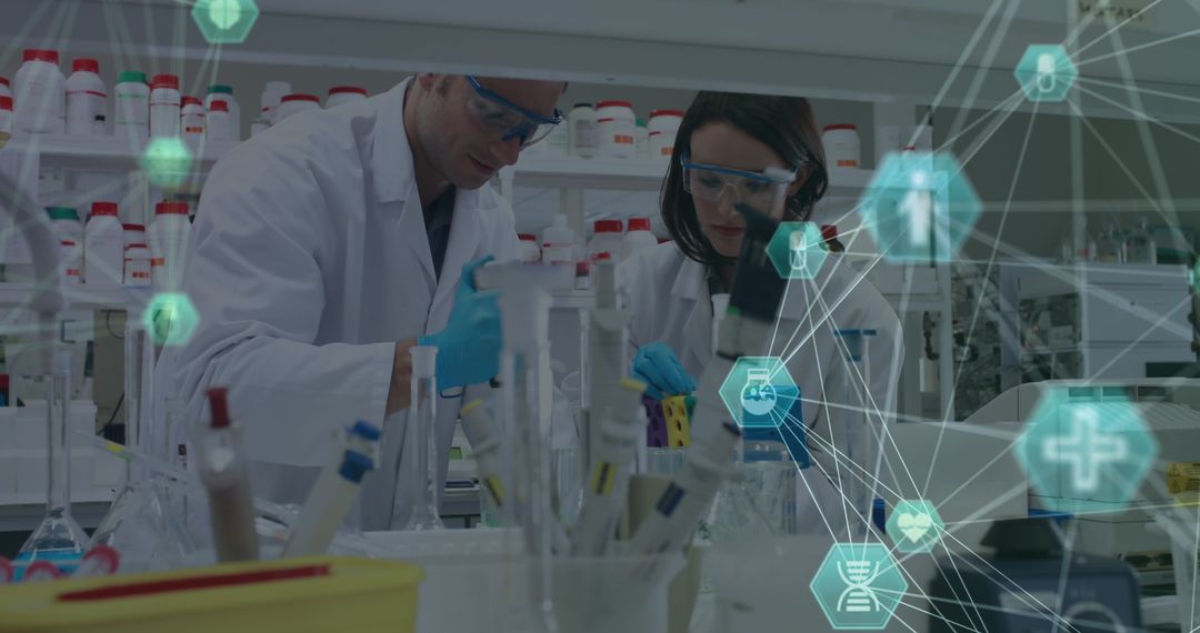 Scientists Analyzing Samples in Modern Laboratory Setting