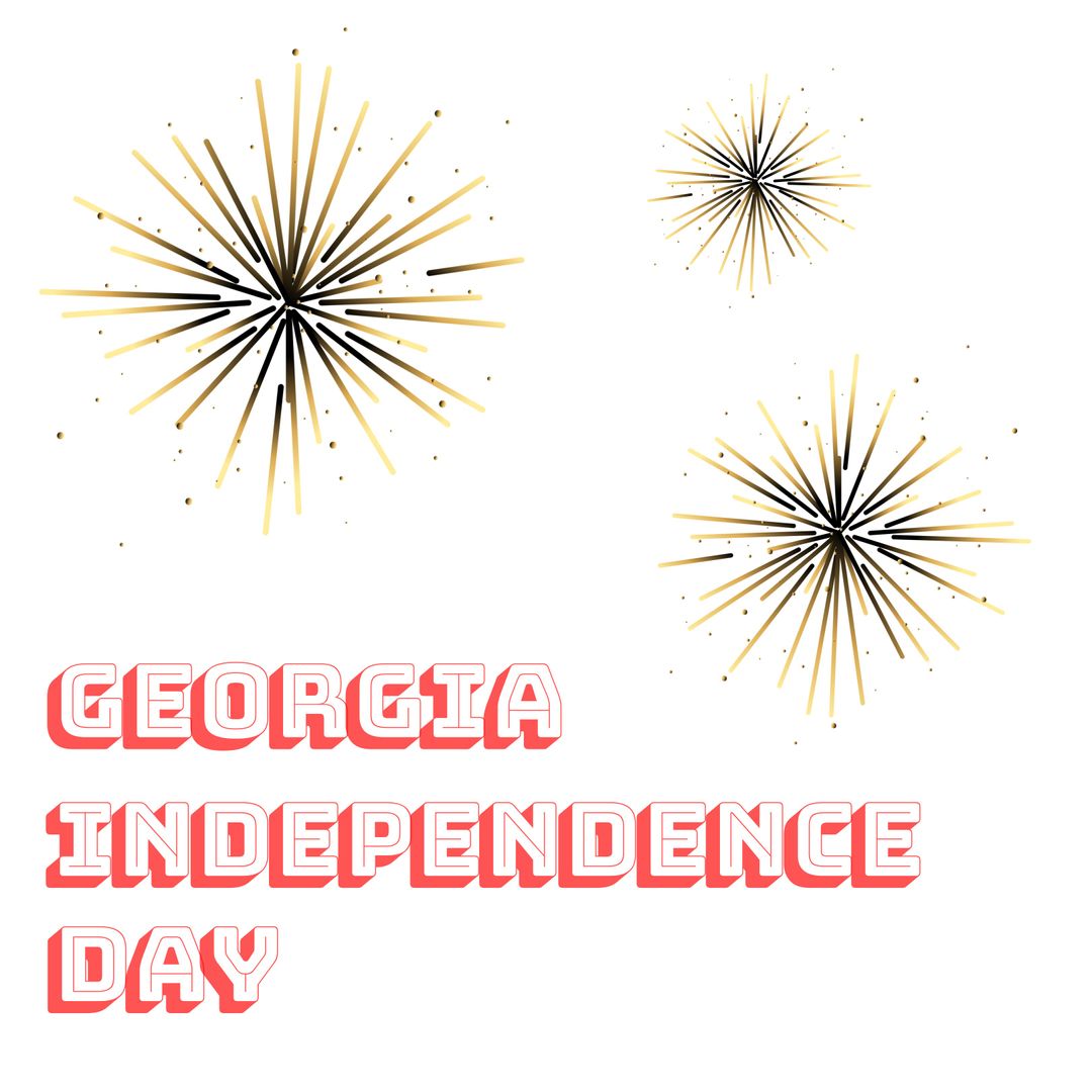 Georgia Independence Day Celebration with Fireworks Illustration