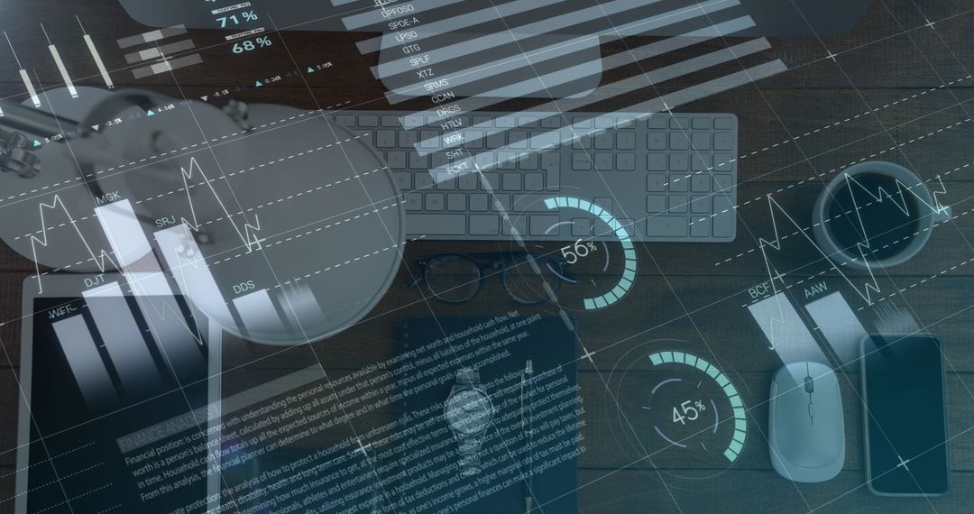 Complex financial data processing with digital interface