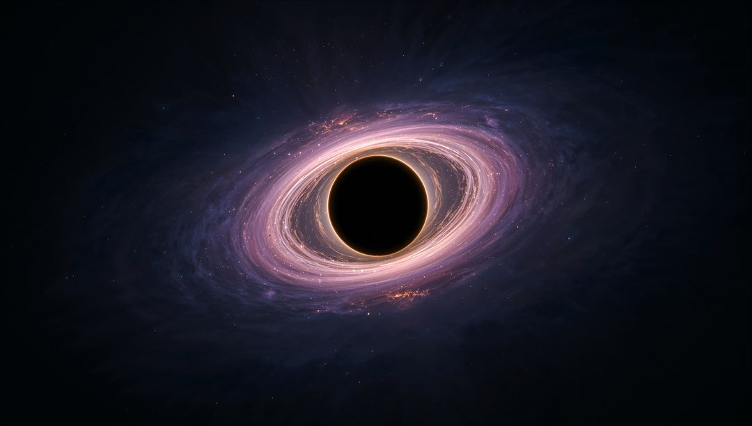 Mysterious Swirling Black Hole in Deep Space
