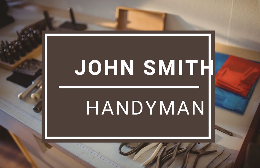 Professional Handyman Business Card Template - Download Free Stock Templates Pikwizard.com