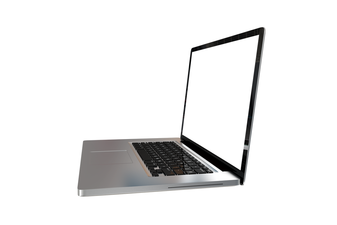 Laptop with Blank Screen on Transparent Background for Design Mockups or Presentations - Download Free Stock Images Pikwizard.com