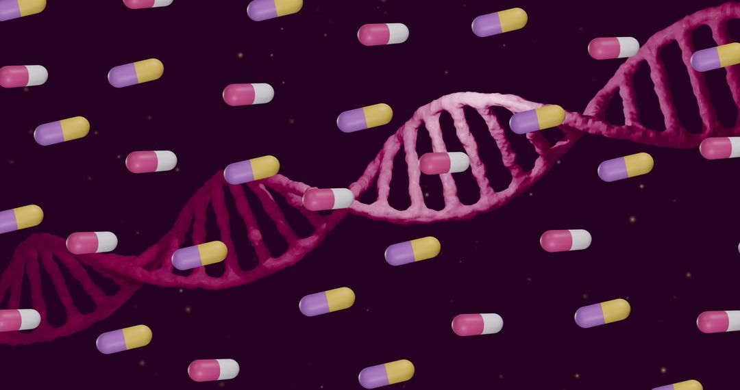 DNA Strand with Capsules in Modern Digital Design