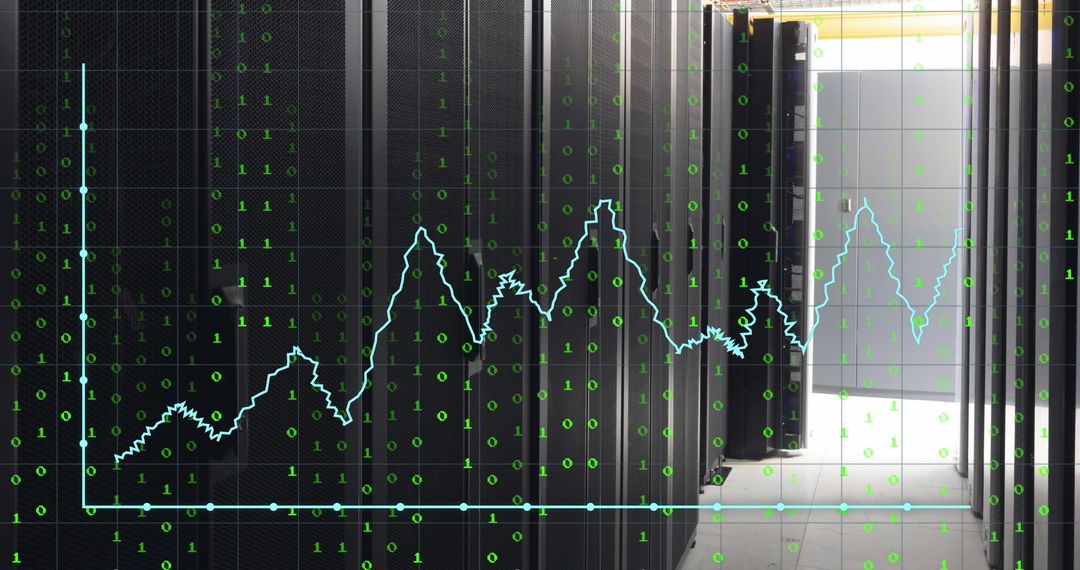 Digital Financial Graph Overlay on Data Center Servers