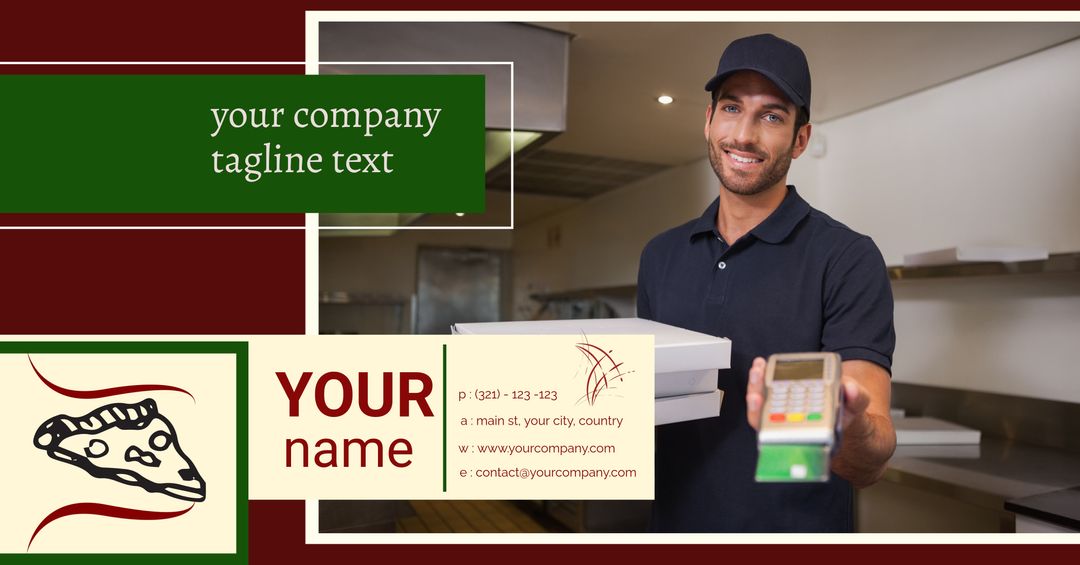 Friendly Delivery Service Showcasing Contactless Payment