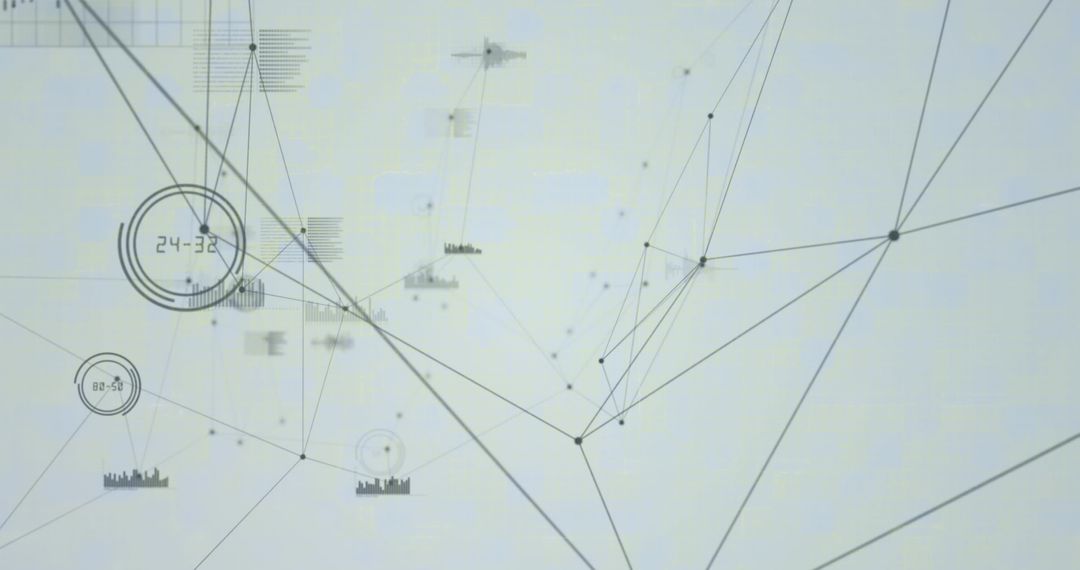 Digital Network Connections in Data Processing Concept