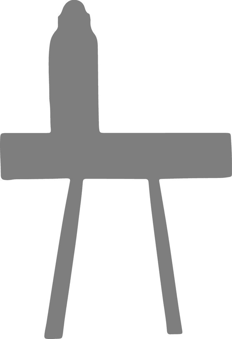 Easel Silhouette with Transparent Background for Creative Workspace Design