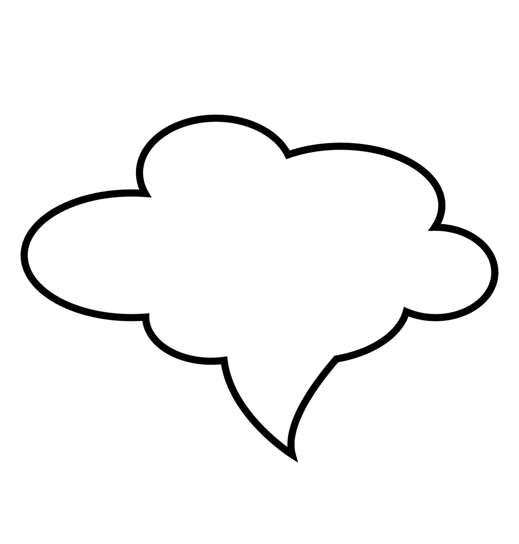 Speech Bubble on Transparent Background for Communication Design