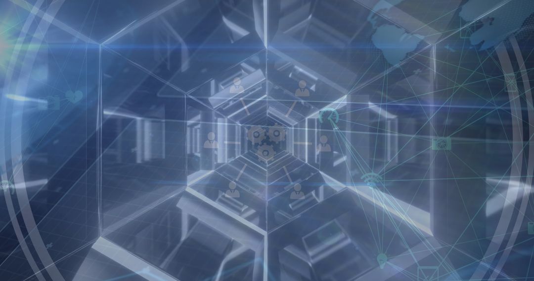 Futuristic Global Network Connectivity Abstract Background