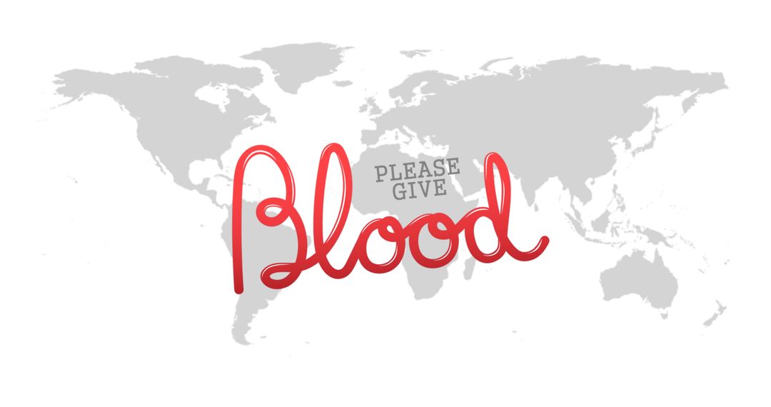 World Blood Donor Day Concept with Global Map and Text Request to Donate Blood - Free Images, Stock Photos and Pictures on Pikwizard.com