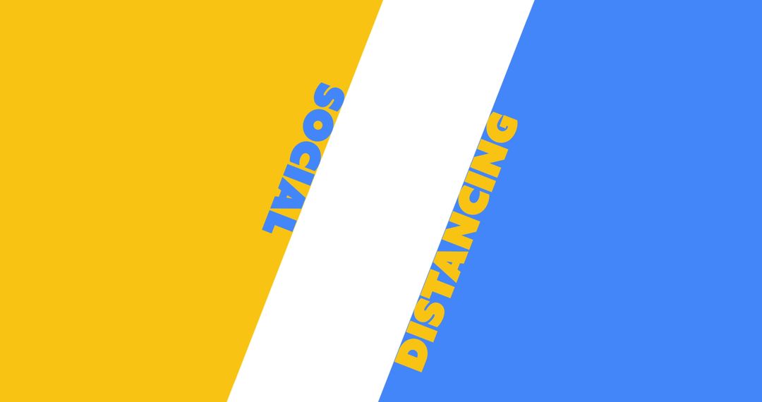 Creative Social Distancing Text Artwork Concept