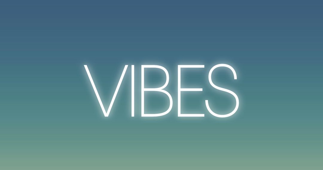 Vibes Text on Gradient Background for Social Media Concepts