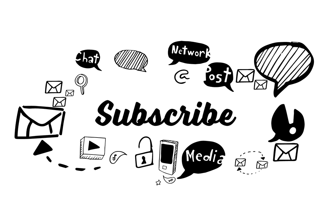 Digital Subscribe Button Symbol on Transparent Background - Download Free Stock Images Pikwizard.com