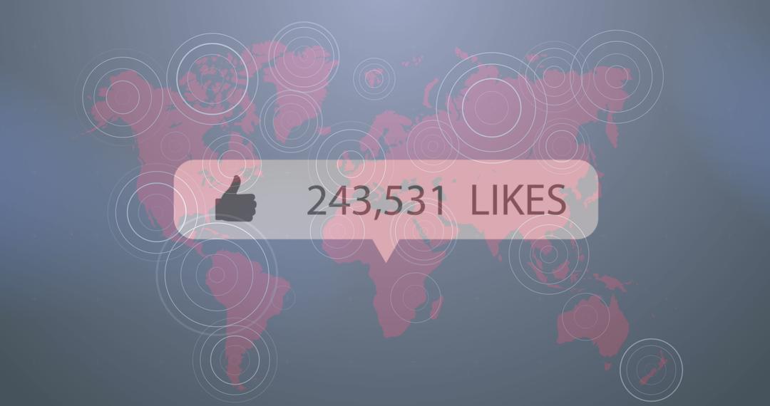 Global Social Media Influence with World Map in Pink Tones - Free Images, Stock Photos and Pictures on Pikwizard.com