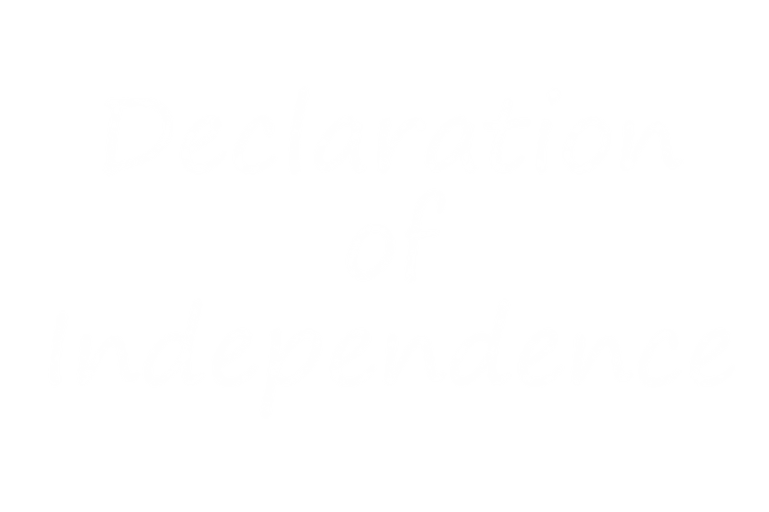 Declaration of Independence Text on Transparent Background
