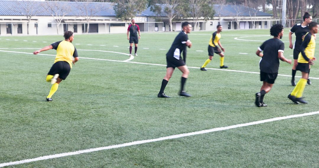 Soccer Match Intensity Displaying Team Strategy and Skill